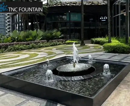 Outdoor Dish Water Feature