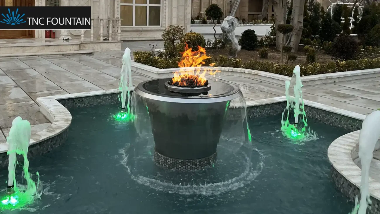 Outdoor Fire and Water Fountain 3