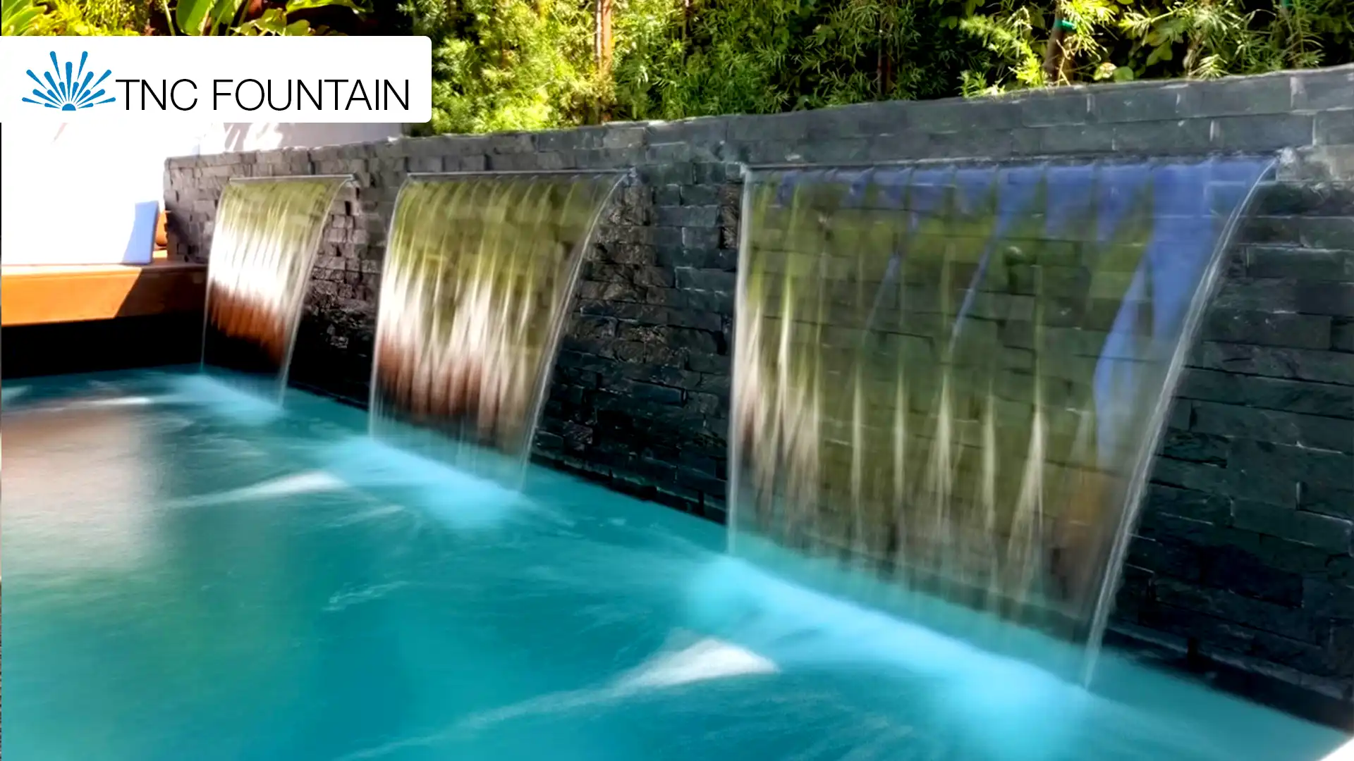 Outdoor fountains water fall