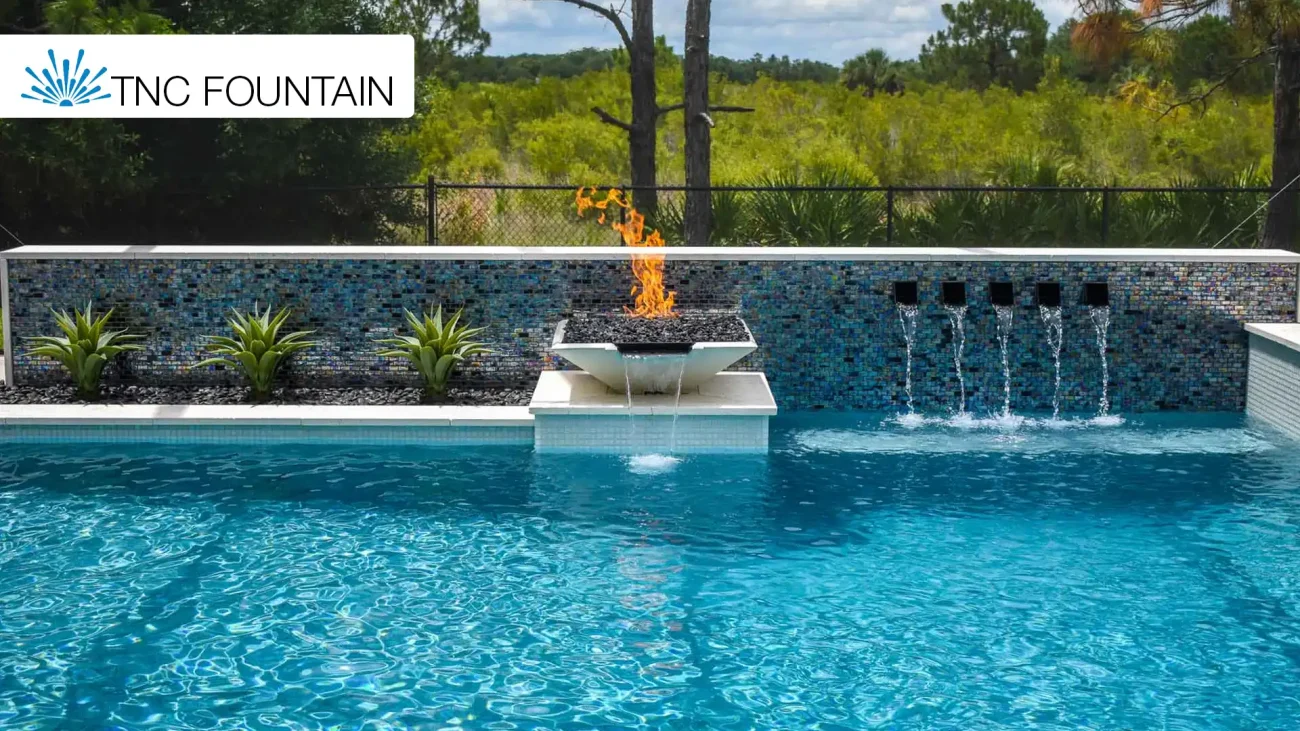 2 outdoor Fire and Water fountain