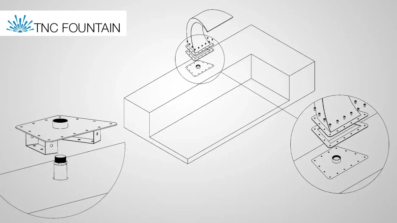 5 Stainless Steel Curtain pool water features Instalations