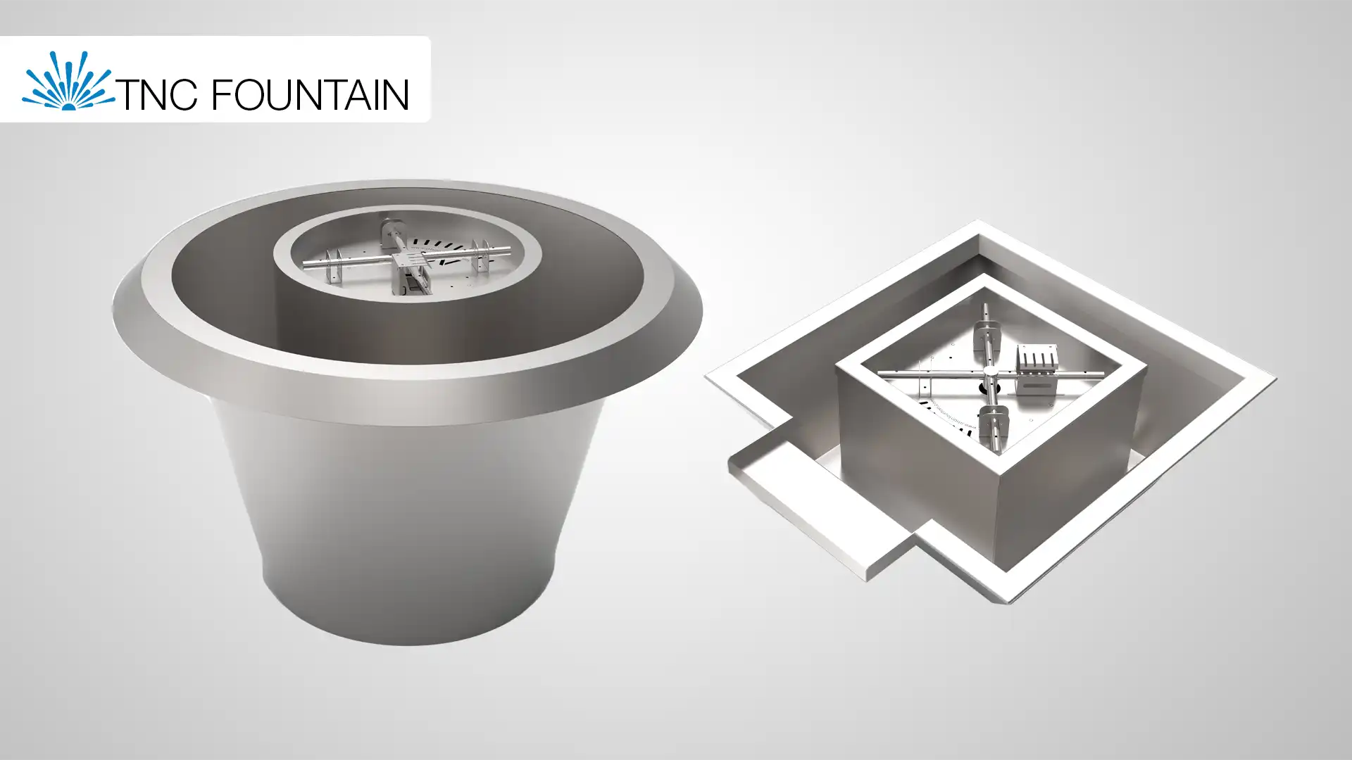 outdoor Fire and Water fountain